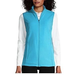 BN Lands” End Women’s Thermacheck 100 Fleece Vest - Island Turquoise